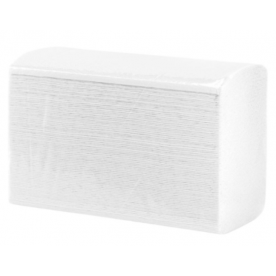 Dwuwarstwowe białe pojedyncze ręczniki papierowe Merida Optimum Slim w składce makulatura
